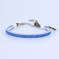 Mode créer Bracelets cordon de cire, alliage de zinc, avec Ciré de coton, Placage, bijoux de mode & pour homme, plus de couleurs à choisir, protéger l'environnement, sans nickel, plomb et cadmium, 15-30cm, Vendu par brin