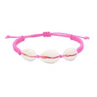 Trendy Wax cord armbanden, Schelp, met Wax, plated, mode sieraden & uniseks, meer kleuren voor de keuze, 15-30cm, Verkocht door Strand