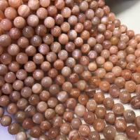 Gemstone Jewelry Beads Sunstone Round polished DIY Sold By Strand