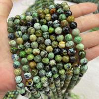 Gemstone Jewelry Beads Natural Stone Round polished DIY green Sold By Strand