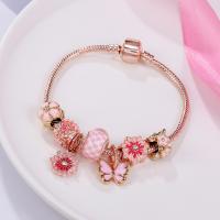 Bracciale European, ottone, margherita, placcato, smalto & con strass, Venduto da PC