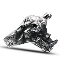 Bague acier titane, Rhinocéros, normes différentes pour le choix & pour homme, 27mm, Vendu par PC