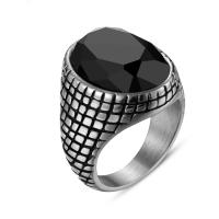 Titantium Steel Finger Ring, Titanium Steel, -val Drágakő, felkent, különböző méretű a választás & az ember, Által értékesített PC