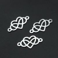 Rustfrit stål Connector, Stainless Steel, Heart, forgyldt, flere farver til valg, 13x25x1mm, Ca. 10pc'er/Bag, Solgt af Bag