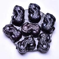 Obsidian Decoration Mythical Wild Animal black Sold By Set