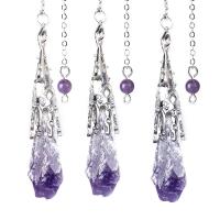 Pendentifs quartz naturel, améthyste, violet, 520mm, Vendu par PC