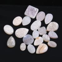 Cabochon en agate, agate quartz de glace, naturel, rose, 10-20mm, Vendu par lot