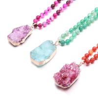 Agaat ketting, Ijs Quartz Agaat, met lace agaat, meer kleuren voor de keuze, 900mm, Verkocht door PC