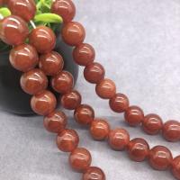 Naturlig rød agat perler, Red Agate, Runde, poleret, rødbrun, 10mm, 38pc'er/Strand, Solgt af Strand