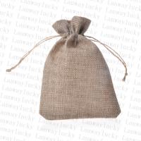 Linnen Trekzak, beige, 130x180mm, Verkocht door Bag