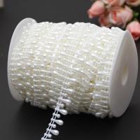 Beaded Garland Trim & Strand Plastic beige Sold By Spool