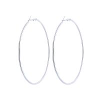 Zinc Alloy Hoop Earring, plated, meer kleuren voor de keuze, 60mm, Verkocht door pair