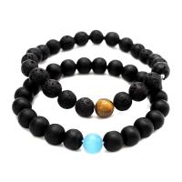 Gemstone Armbånd, Natursten, med Abrazine Stone, flere farver til valg, 8mm, Solgt af Strand