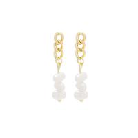 Boucles d'oreilles en alliage de zinc, BeCharmed Pearl, bijoux de mode & pour femme & creux, protéger l'environnement, sans nickel, plomb et cadmium, Vendu par paire