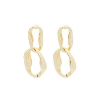 Zinc Alloy Drop Earring, mode smykker & for kvinde & hule, gylden, nikkel, bly & cadmium fri, 15x33mm, Solgt af par