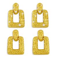 Messing Drop Earring, Plein, gold plated, micro pave zirconia, meer kleuren voor de keuze, nikkel, lood en cadmium vrij, 22x14mm, Verkocht door pair