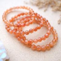 Bracelets quartz, Strawberry Quartz, Rond, poli, Naturel, Vendu par Environ 18.5 cm brin