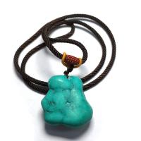 Pull Turquoise Collier Necklace, bleu, 30x40-40x50mm, Longueur Environ 20 cm, Vendu par PC