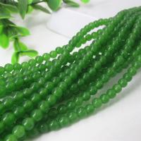 Jade Χάντρες, Jade Μαλαισία, πράσινος, 6mm, 63PCs/Strand, Sold Με Strand