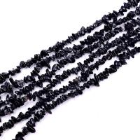 Koraliki z awenturynu, Awenturyn, Nieregularne, obyty, DIY, czarny, 3-5mm, sprzedawane na 32 cal Strand