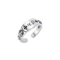 Roestvrij staal Manchet Finger Ring, silver plated, DIY & verschillende grootte voor keus, zilver, 8mm, Verkocht door PC