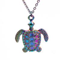 Zinc Alloy Jewelry Necklace Turtle colorful plated DIY nickel lead & cadmium free Length 17.716 Inch Sold By PC