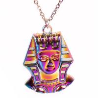 Zinc Alloy Jewelry Necklace Egyptian Pharaoh colorful plated DIY nickel lead & cadmium free Length 17.716 Inch Sold By PC