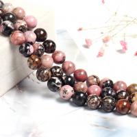 Perles rhodonites, rhodonite, Rond, poli, Vendu par Environ 38 cm brin