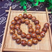 Naturlige tibetanske Agate Dzi Beads, Tibetansk agat, Runde, poleret, Solgt af PC