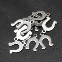 Stainless Steel Pendants Horseshoes silver color plated Sold By PC