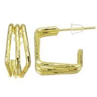 Messing oorbelknoppen, roestvrij staal oorbel bericht, gold plated, 8x15mm, Verkocht door pair