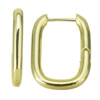 Brass Hoop Earring stainless steel post pin gold color plated Sold By Pair