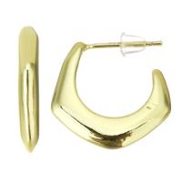 Brass Stud Earring stainless steel post pin gold color plated Sold By Pair