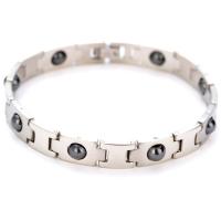 Titanium armbanden, Titanium Staal, silver plated, voor de mens, zilver, 10mm, Per verkocht 8.66 inch Strand