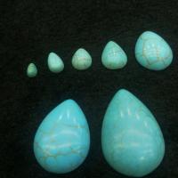 Turquoise sintéiseach Cabochon, Teardrop, snasta, DIY & méid éagsúla do rogha, dathanna níos mó le haghaidh rogha, 100ríomhairí pearsanta/Mála, Díolta De réir Mála