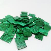 Malahita Privjesci, Sintetički + Malachite, Pravokut, uglađen, možete DIY, zelen, 13x18mm, Prodano By PC