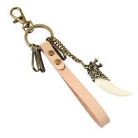 Zinc Alloy Key Lås, med PU, håndlavet & for mennesket, nikkel, bly & cadmium fri, 180x12mm, Solgt af PC