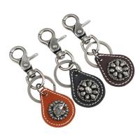 Zinc Alloy Key Clasp with PU Leather Unisex nickel lead & cadmium free Sold By PC