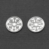 Stainless Steel Jewelry Cabochon Round silver color plated Sold By PC