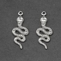 Stainless Steel Animal Pendants Snake silver color plated Sold By PC