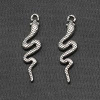 Acciaio inossidabile Animal Ciondoli, acciaio inox, Serpente, placcato color argento, 30x8x2mm, Venduto da PC