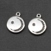 Stainless Steel Pendant Setting Round silver color plated Sold By PC