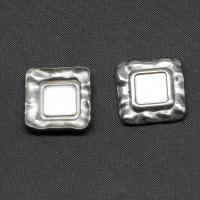 Stainless Steel cabochon Setting, Nehrđajući čelik, Trg, srebrne boje pozlaćen, 17x17x3mm, Prodano By PC