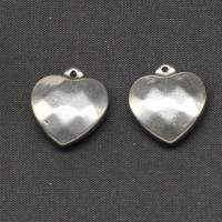 Roestvrijstaal Hart Hangers, Roestvrij staal, silver plated, 16x15x5mm, Verkocht door PC