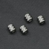 Acier inoxydable Perles Grand Hole, pilier, Placage de couleur argentée, 6x6x6mm, Vendu par PC