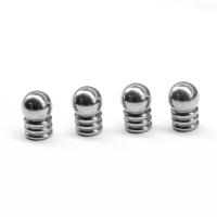 Nerūdijančio plieno galai, Nerūdijantis plienas, Skiltis, sidabro spalva padengtas, 12x8x8mm, Skylė:Apytiksliai 4mm, Pardavė PC