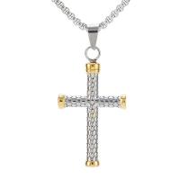 Stainless Steel Cross Pendants plated DIY Sold By PC