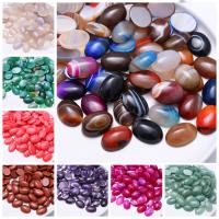 Gemstone Cabochons, Natuursteen, Ovaal, gepolijst, DIY & verschillende grootte voor keus, gemengde kleuren, 10pC's/Bag, Verkocht door Bag