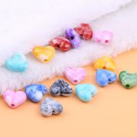 Perline acriliche Jewelry, acrilico, Cuore, DIY, colori misti, 15x16mm, 10PC/borsa, Venduto da borsa