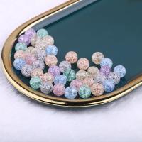 Crackle Glass Beads Round DIY mixed colors Sold By Bag